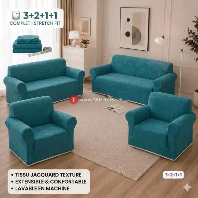 Housse de Canapé Extensible 7 Places