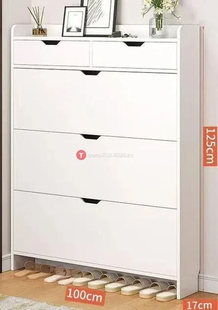 Meuble à chaussures blanc en bois
