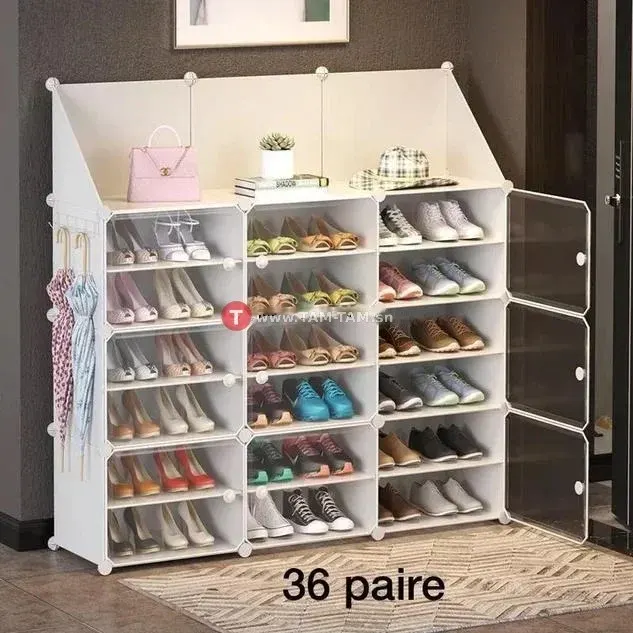 Armoire à chaussures modulaire 36 paire