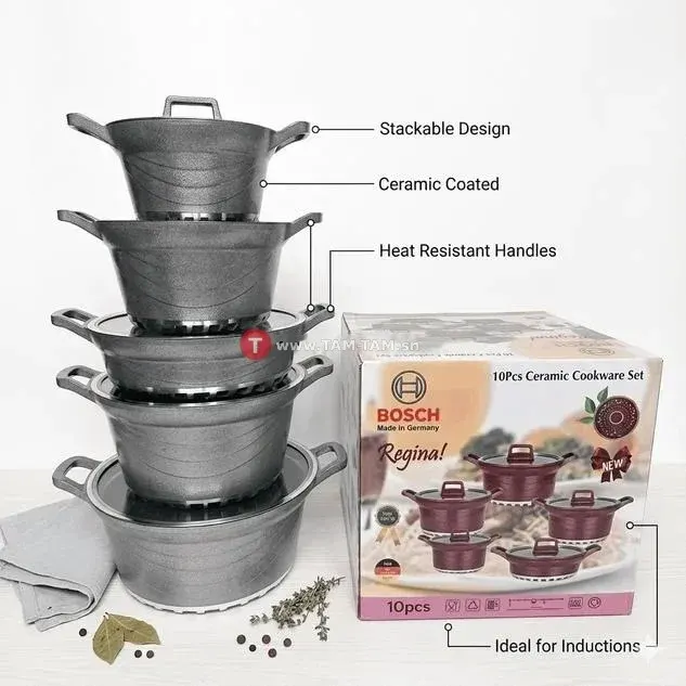Batterie Cuisine Granit 10 Pièces Regina