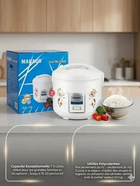 Cuiseur à Riz Électrique Capacité 7.0 Litres