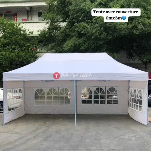 Tente Pliante 6x3 m Bâche Résistante