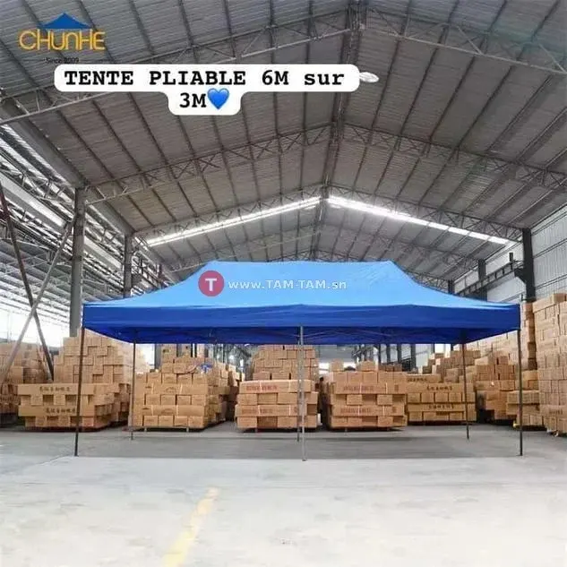 Tente pliante 6x3 m – Abri extérieur