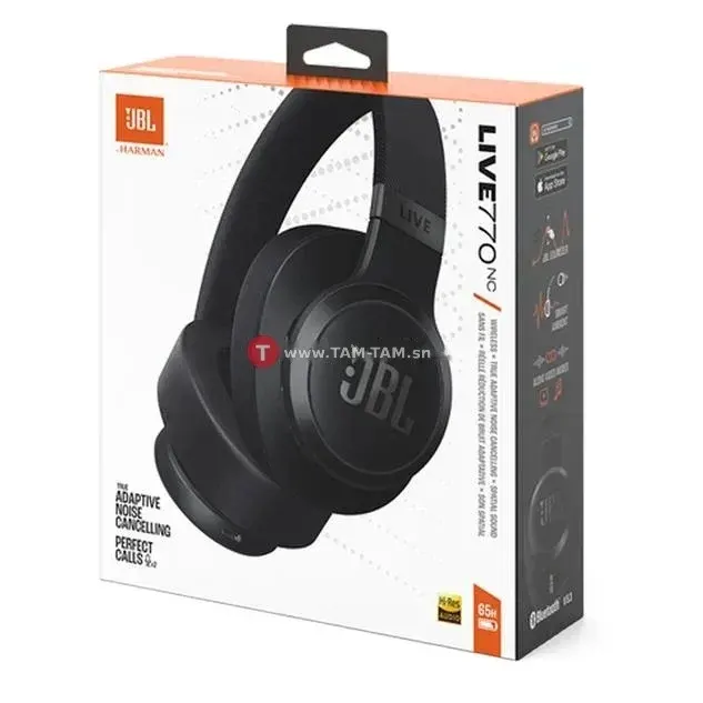 Casque Sans Fil JBL Live 770NC Réduction de Bruit Adaptative