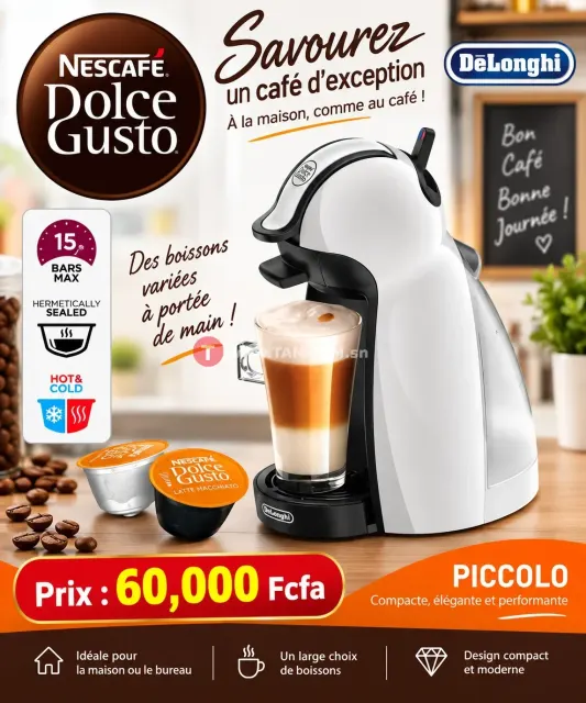 Nescafé Dolce Gusto Piccolo Machine à expresso, bl