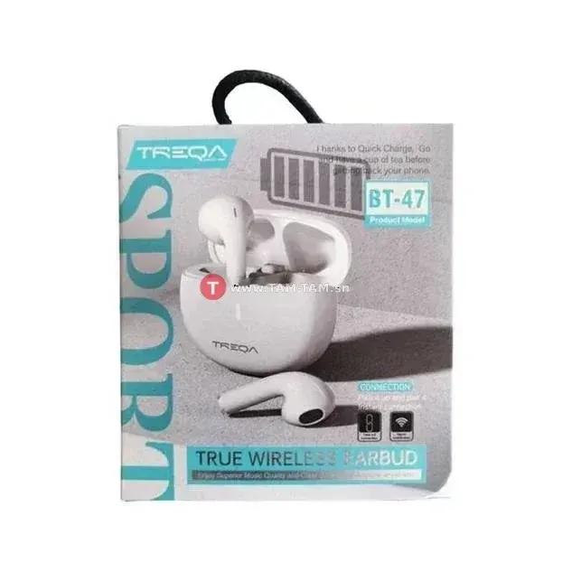 Treqa Écouteur Bluetooth Sans Fil Original - BT-47