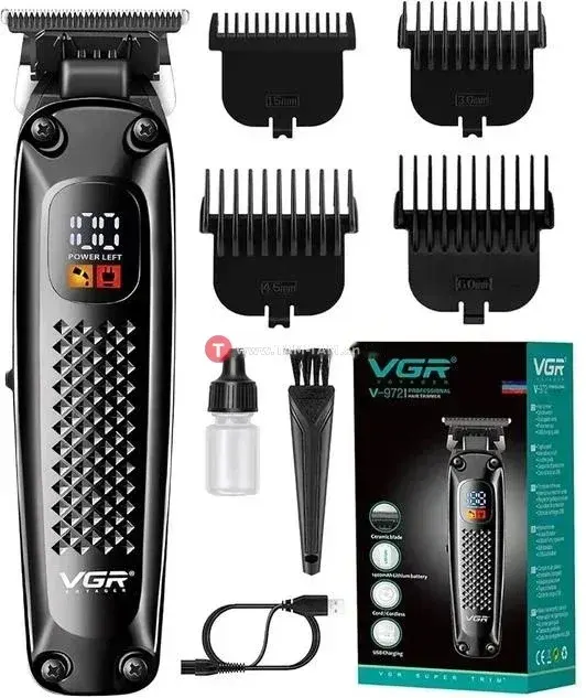 VGR V-972, Tondeuse à cheveux professionnelle, Affichage LED