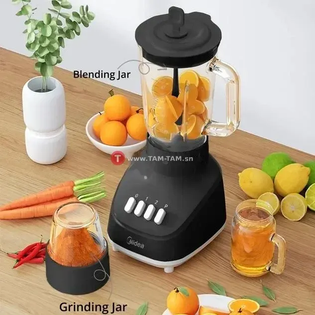 Midea - Mixeur avec broyeur - 1 Litre (MJ-BL6008BW)