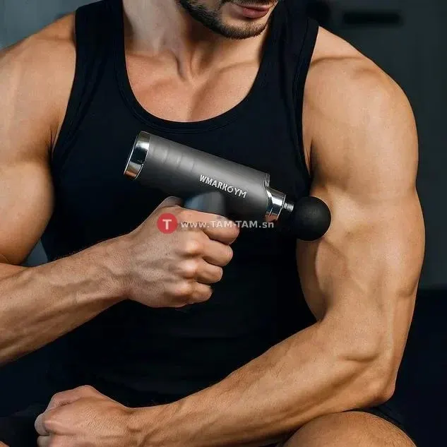WMARK - Pistolet de massage à batterie avec 4 têtes