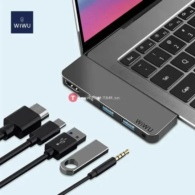 Adaptateur pour ordinateur portable WIWU Alpha MX Pro 5 en 1