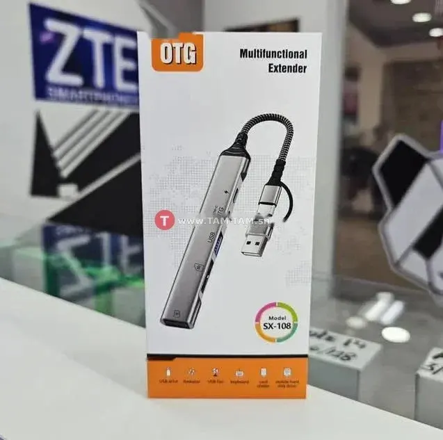Hub USB multifonctionnel SX-108, Adaptateur OTG (Type-C)