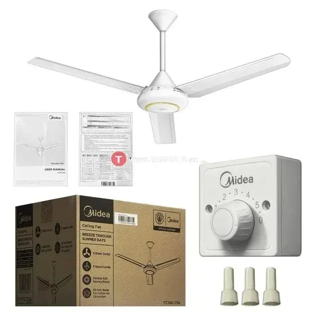 MIDÉA Ventilateur Plafond, 5 Vitesses, 230 M³/Min
