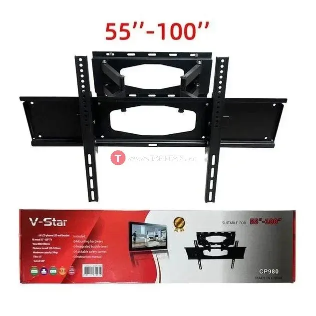 Support TV mural 55" à 100" pouces, inclinable et pivotant