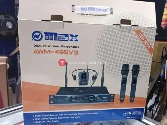 Système radio Double Micro Sans Fil VHF | OMAX AWM-495V3
