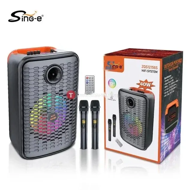 SinG-e - Enceinte portable sans fil avec 2 microphones