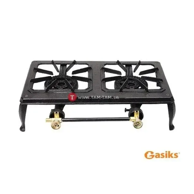 Cuisinière à gaz en fonte avec 2 brûleurs