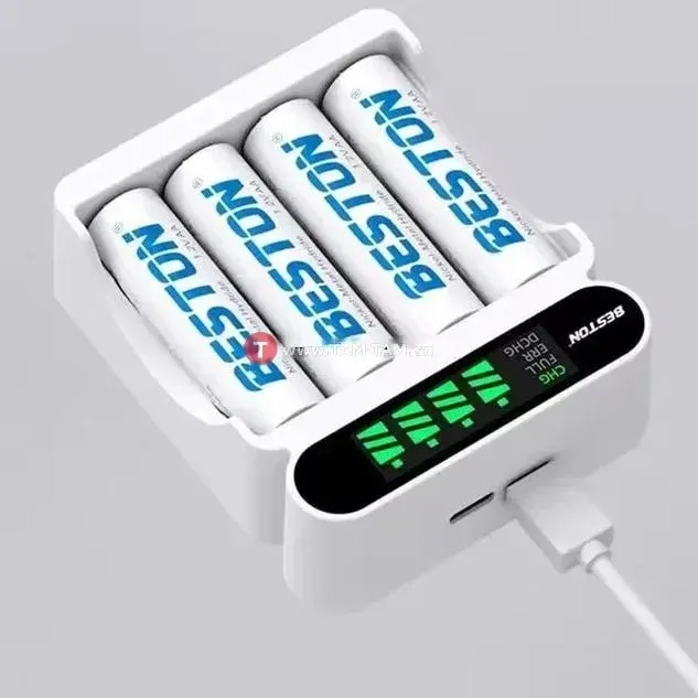 Chargeur de batterie rechargeable avec indicateur LED