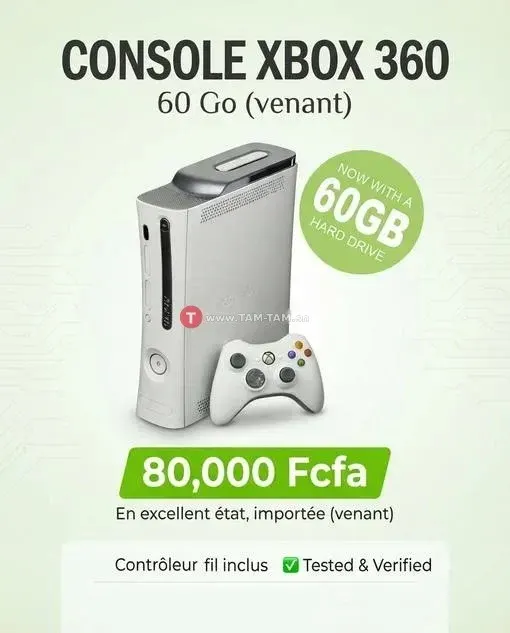 Console Xbox 360 60 Go (Venant)