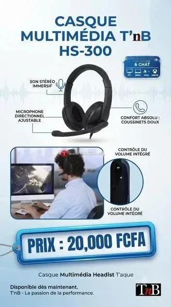 Casque multimédia filaire HS-300