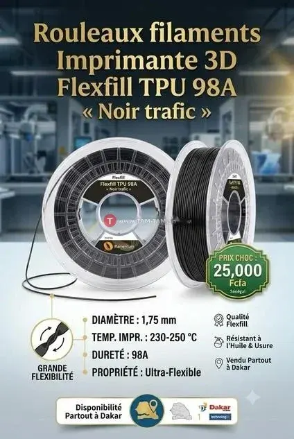 Rouleaux filaments Imprimante 3D Flexfill TPU 98A