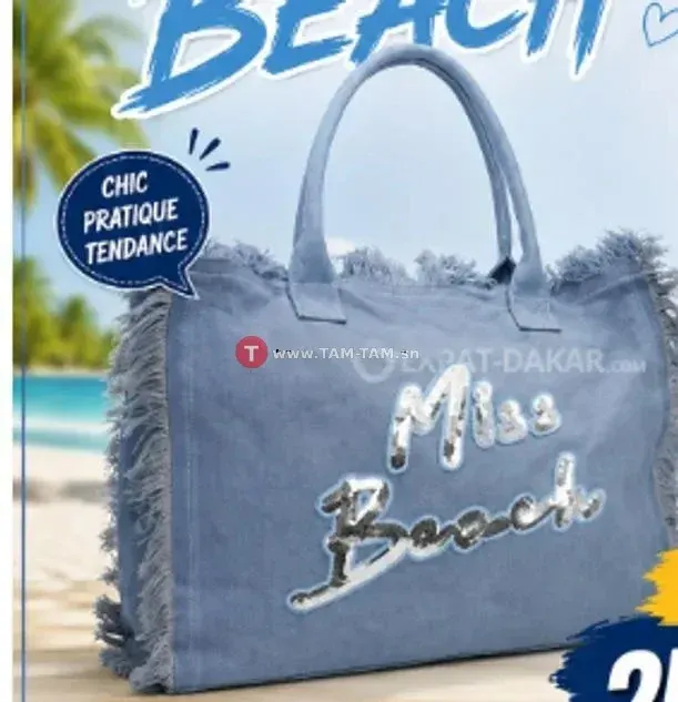 Miss Beach - Sac de bain zippé - Sac de plage...