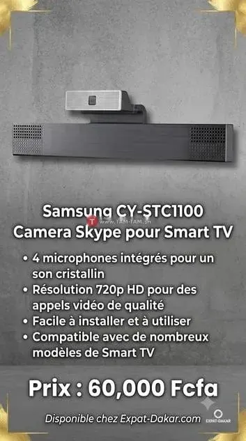 Camera pour Smart TV 4 microphones 720p HD