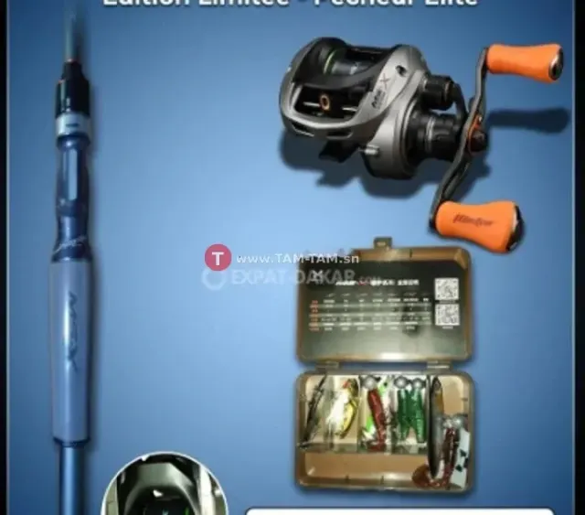Canne à Pêche MS-X avec Moulinet MS+X Complet + Leurres