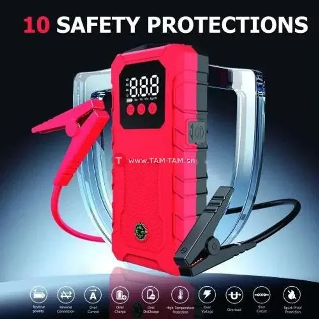 Démarreur batterie portable 10 protections sécurité