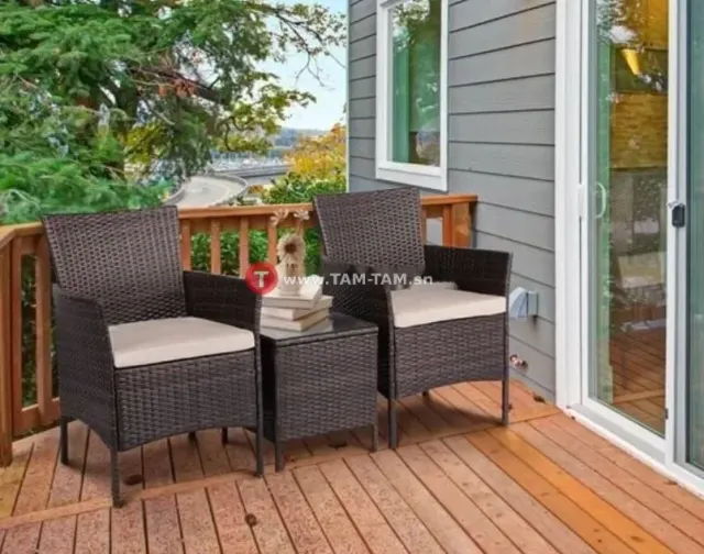 Salon de jardin en rotin synthétique