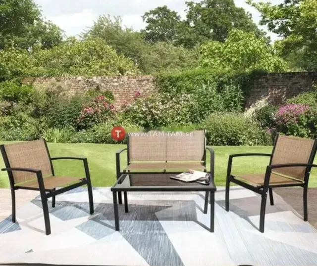 Salon de jardin 4 places + table