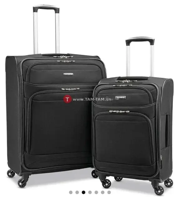 Set de deux valises SAMSONITE en tissu noir