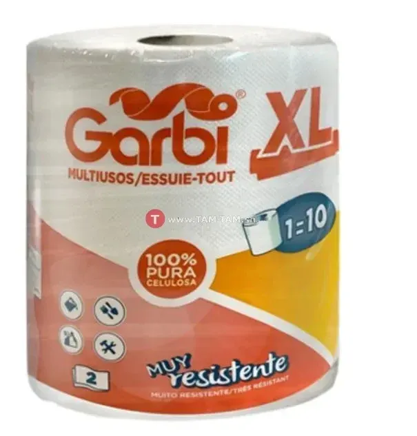 Pack de 6 rouleaux essuie-tout GARBI taille XL