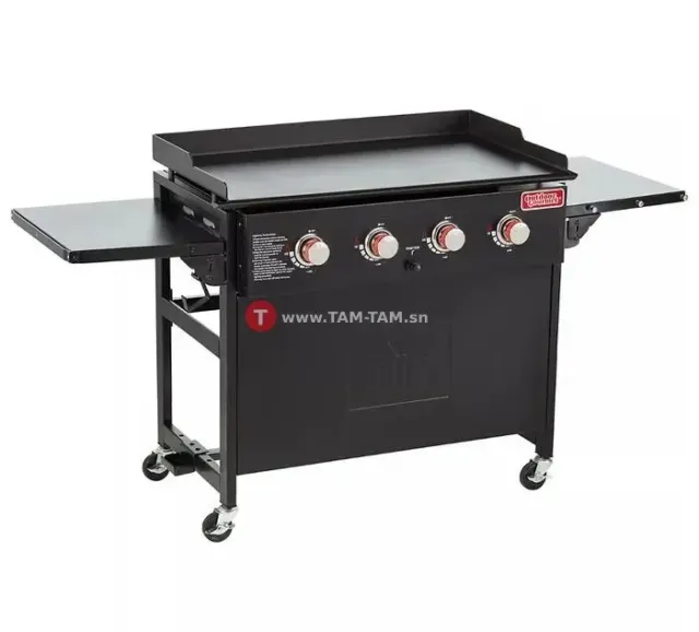 Plancha grill à gaz 4 brûleurs