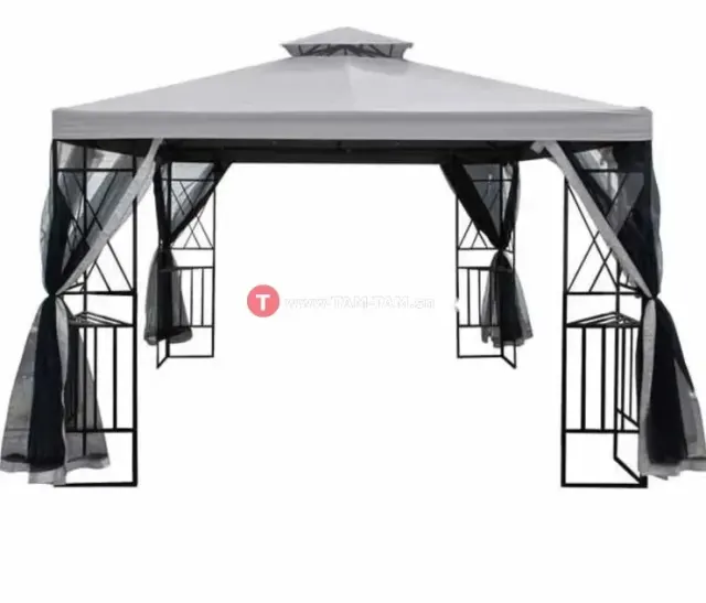 Tonnelle gazébo avec moustiquaire 3m/3m