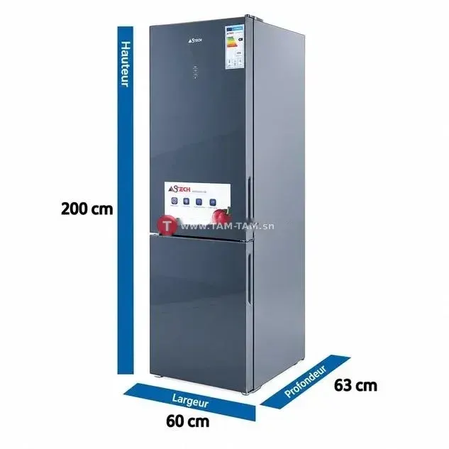 RÉFRIGÉRATEUR COMBINÉ ASTECH 356 LITRES NO FROST