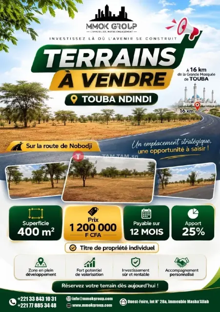🌍 TERRAINS à TOUBA NDINDI : UNE TERRE DE FOI