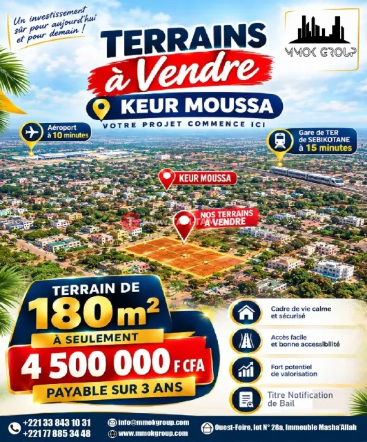 🏡 TERRAINS À VENDRE À KEUR MOUSSA ! 🌍