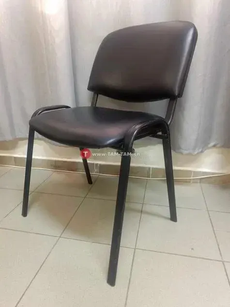Chaise bureau similicuir noire ergonomique durable