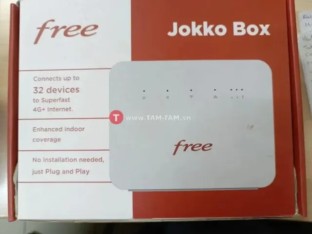 Free Jokko Box 4G+ connexion rapide 32 appareils