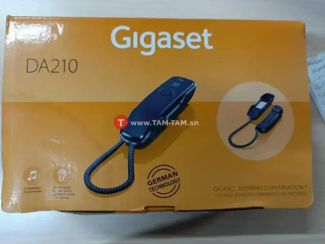 Gigaset DA210 téléphone filaire noir stable