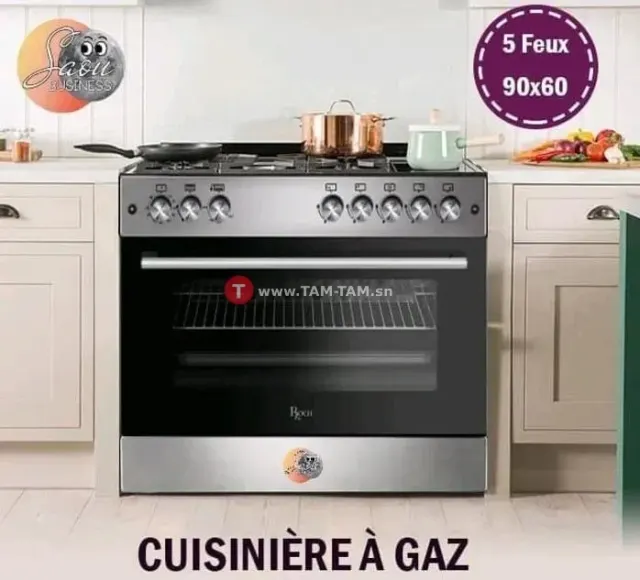 CUISINIERE ROCH 5FEUX 90X60 INOX F9L50 G2IL/RGC90SS
