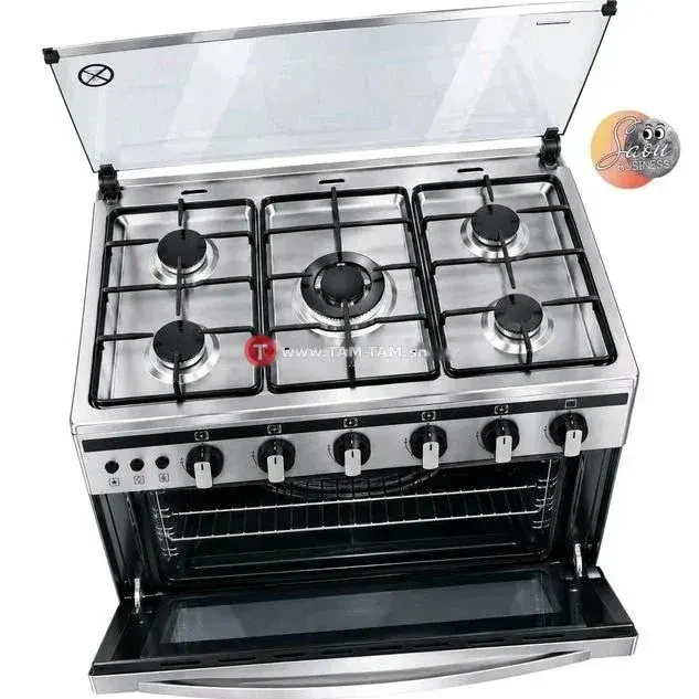 CUISINIERE CAC 5FEUX 90X60 INOX FULL OPTION CAC90G