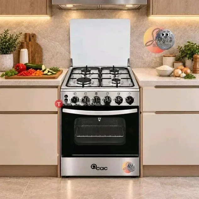CUISINIERE CAC 4FEUX 50X50 FULL OPTION INOX CAC50F