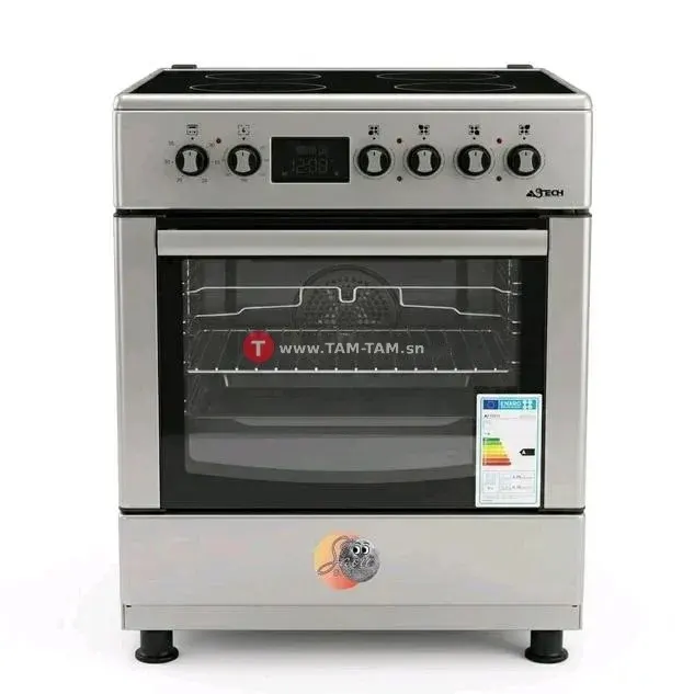 CUISINIERE ASTECH 4FEUX 60X60 ELECTRIQUE AVEC FOUR ELCTRIQUE