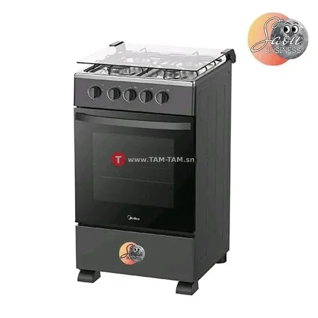 CUISINIERE MIDEA 4FEUX 50X55 NOIR SP5055T082BG
