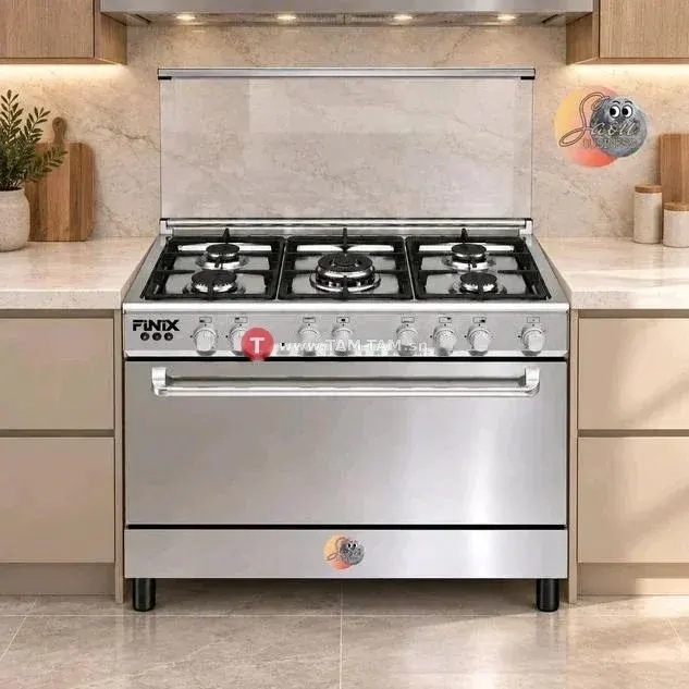 CUISINIERE FINIX 5FEUX 90X60 INOX G95NDM (62V12T2G1X)