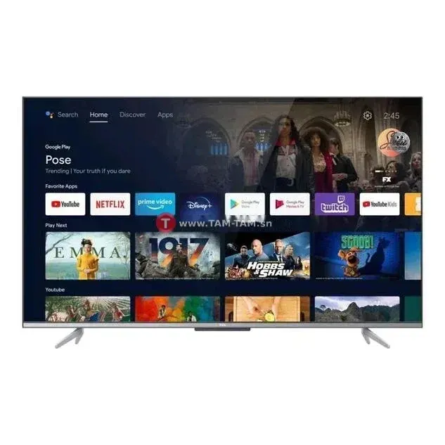 TELEVISEUR TCL 65 Pouces SMART GOOGLE TV 4K