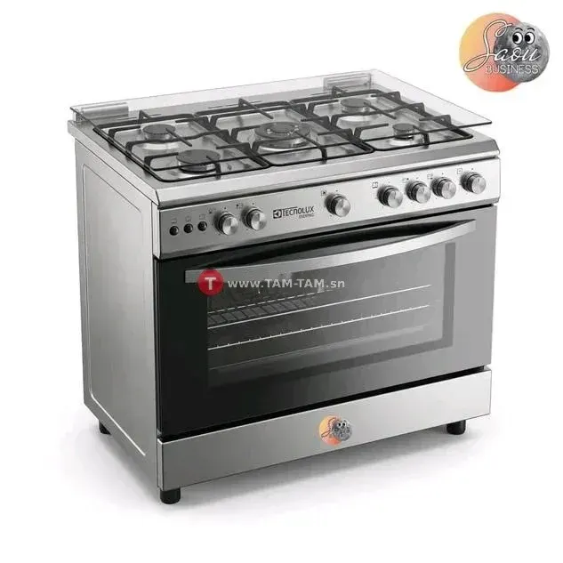 CUISINIERE TECNOLUX 5FEUX 90X60 A GAZ INOX TEC90