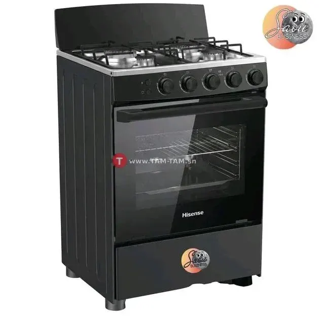 CUISINIERE HISENSE 4FEUX 50X50 A GAZ NOIR HFG50111B