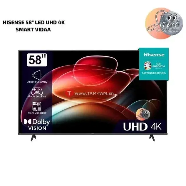 TELEVISEUR HISENSE 58 LED UHD 4K SMART VIDAA 58A6N